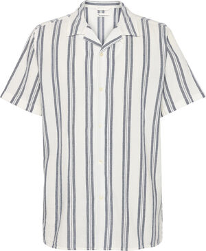 Box short sleeve striped cotton shirt GOTS/Vegan