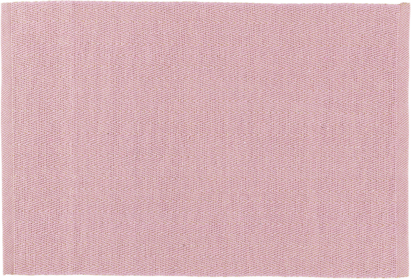 Herringbone D&aelig;kkeserviet 43x30 cm rosa 82% bomuld recycled,