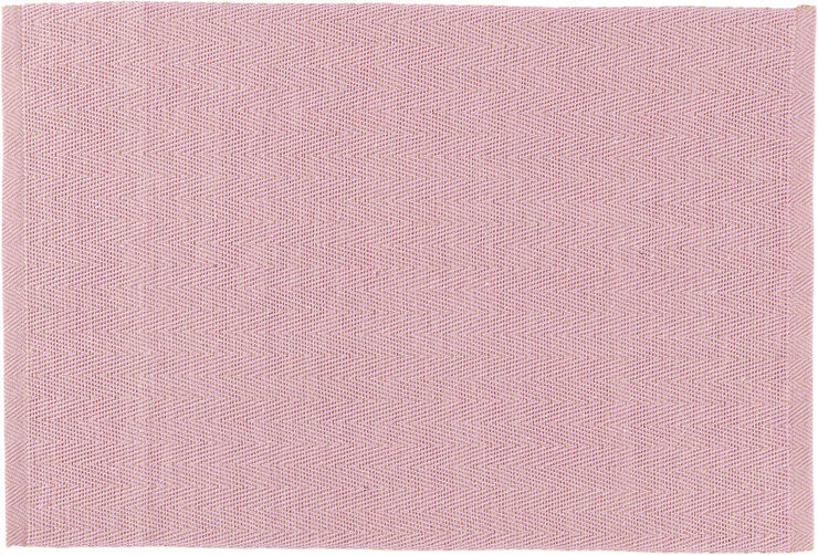 Herringbone Dækkeserviet 43x30 cm rosa 82% bomuld recycled,