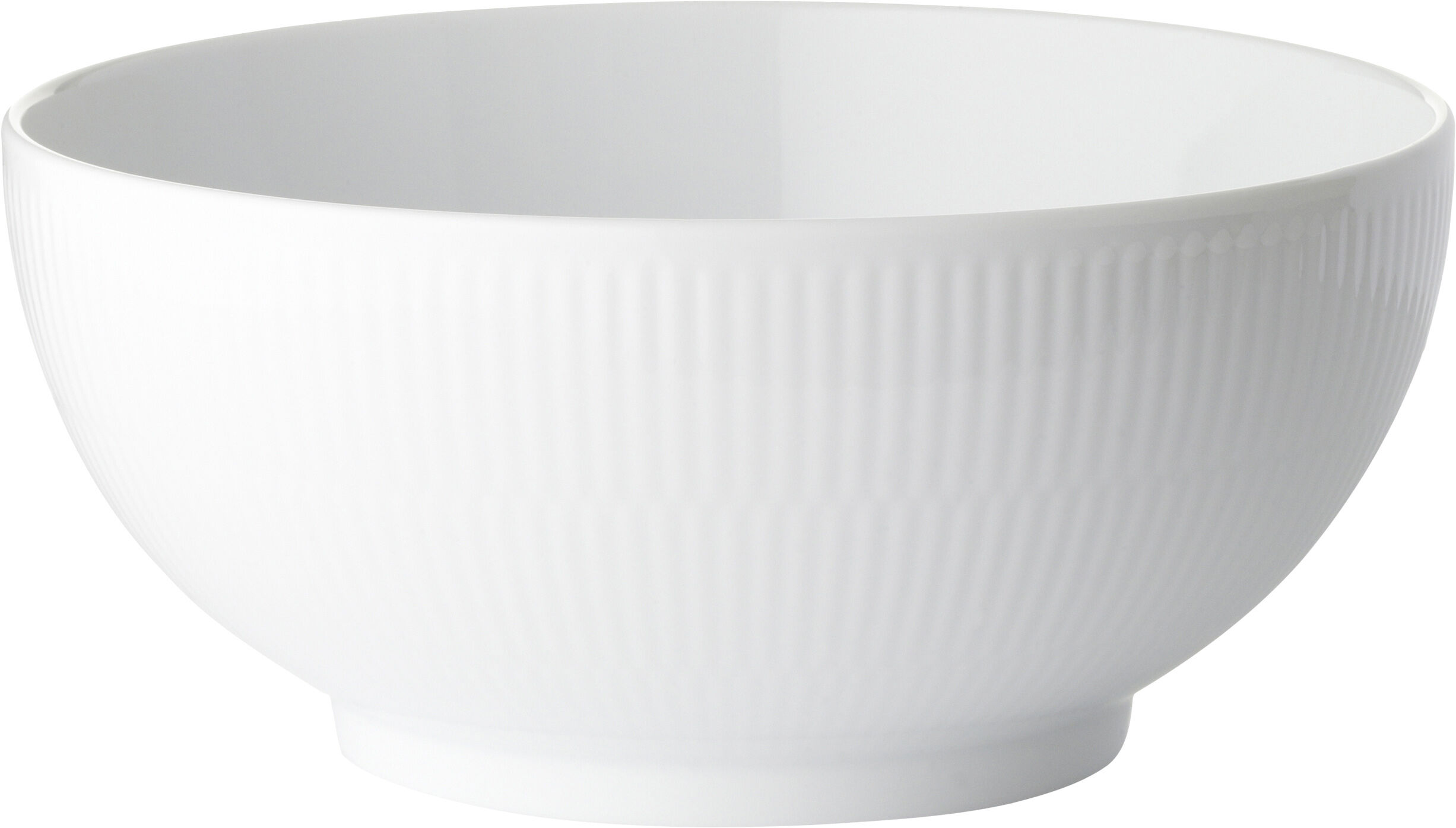 White Fluted sk&aring;l 1,8 L / 21 cm