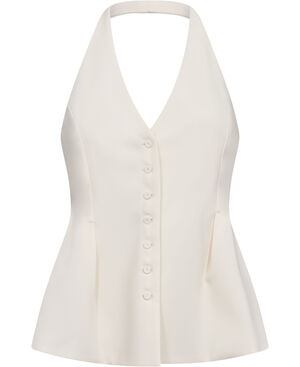 Peplum top with halter neck