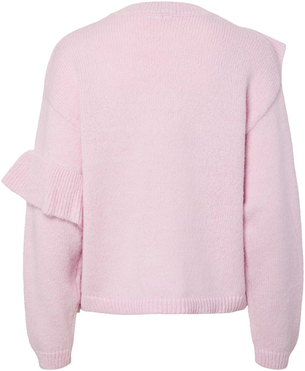 PCNOR LS O-NECK KNIT FRILL PULLOVER