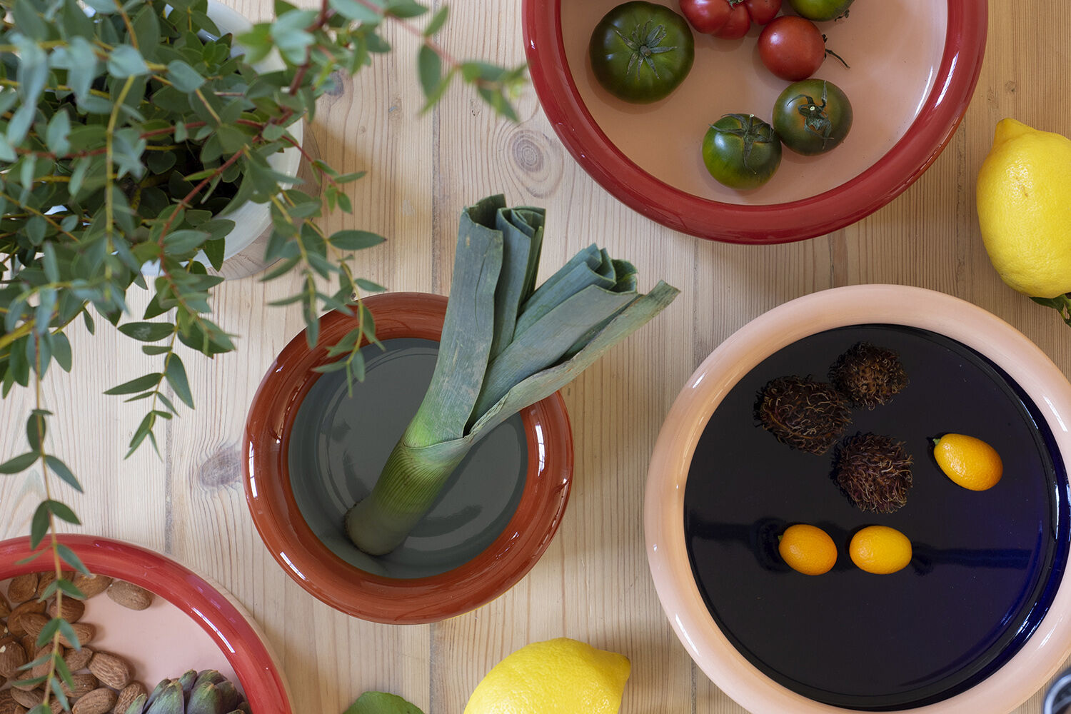 ROD Bowl ceramic H70 x &Oslash;233 Red/Coral