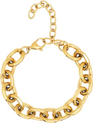 Women's Gold Round Cable Chain Bracelet