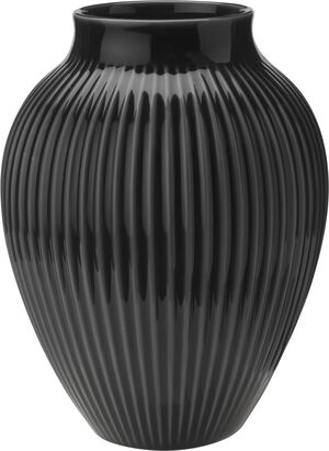 Knabstrup vas H 20 cm ripple black