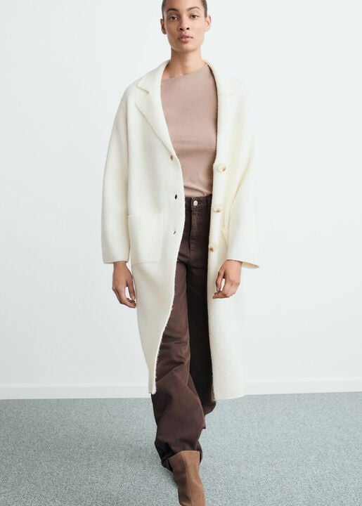 Knitted long coat