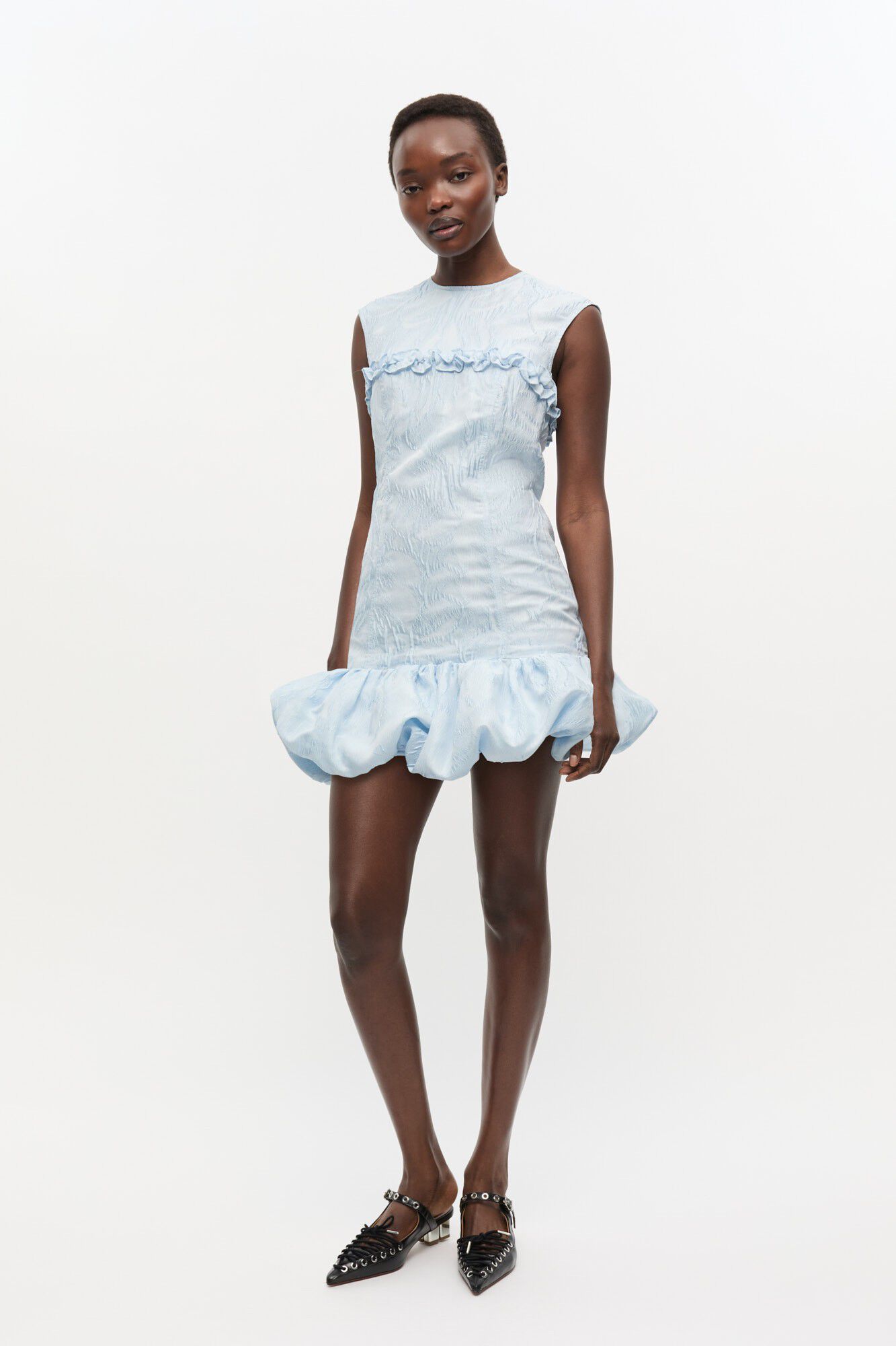 Textured Cloque Corset Mini Dress