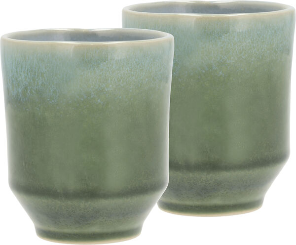 Mugg Styles 0,18 liter 2 st Svart/Blå Stengods