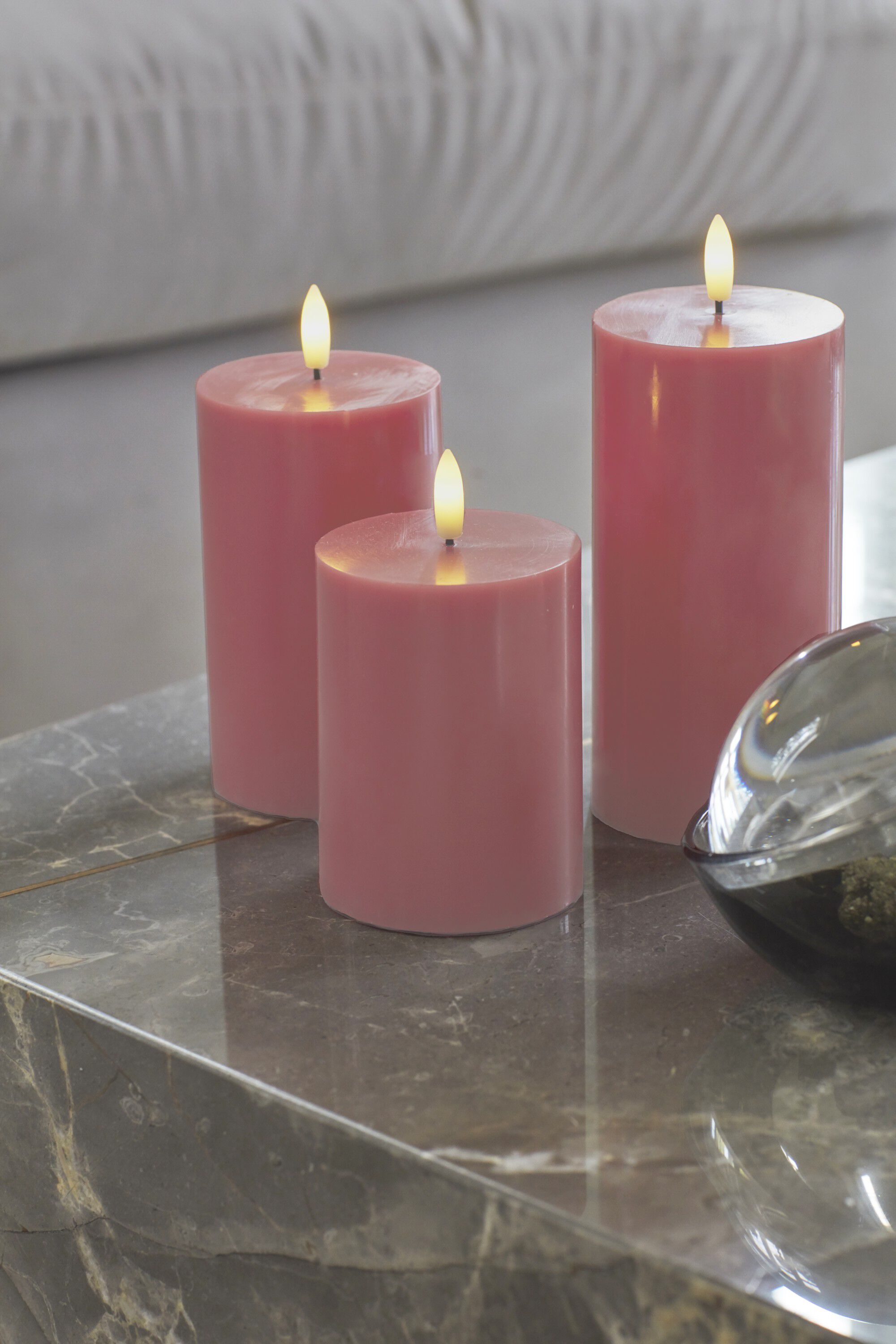 Sille Fyrfadslys 2 stk. s&aelig;t, &Oslash;6xH3,4cm