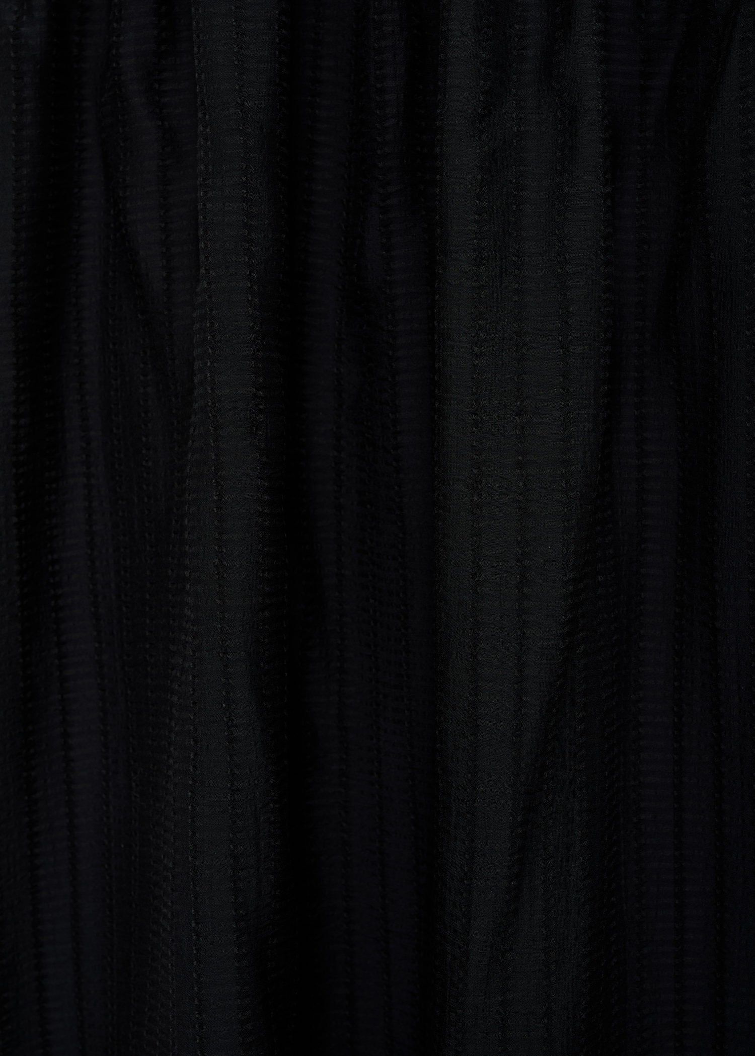 Long dress with ruffle neckline