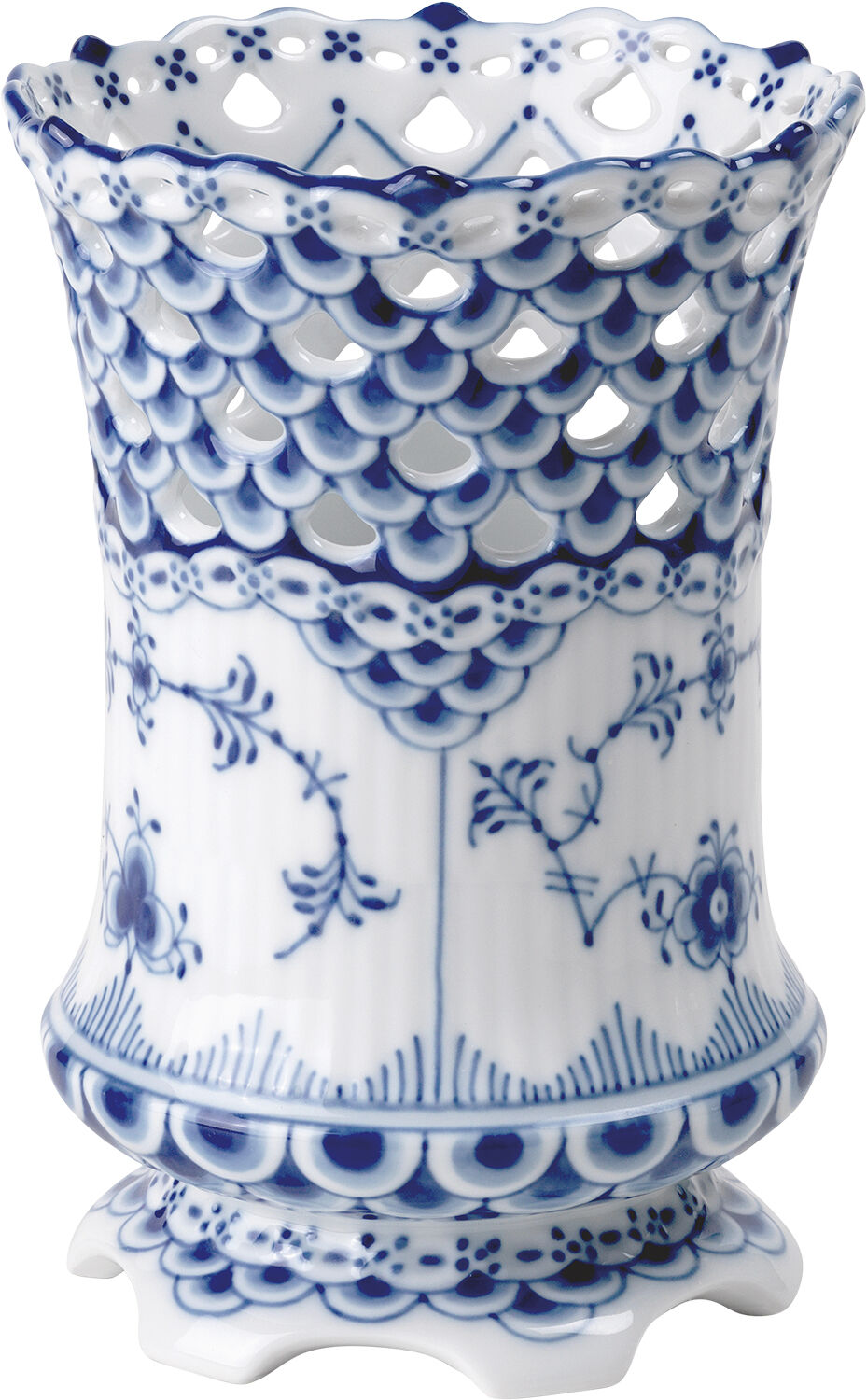 Musselmalet Helblonde Vase 11 cm