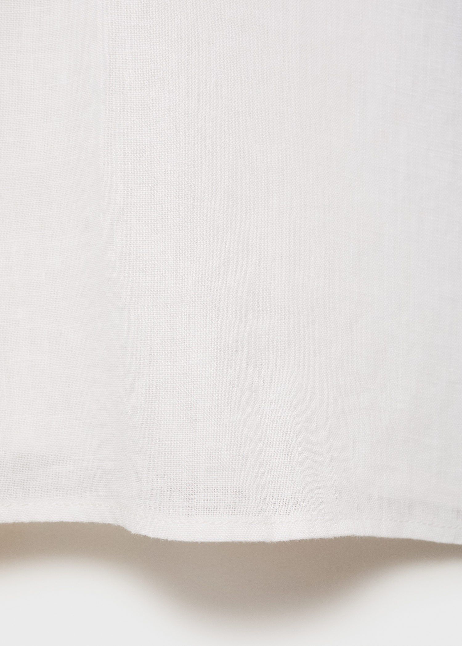 Short sleeve linen-blend shirt