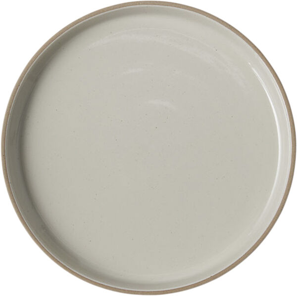 CLAYWARE, SERVING BOWL, LARGE, LOW, CLAY SAND, GLAZE LIGHT G