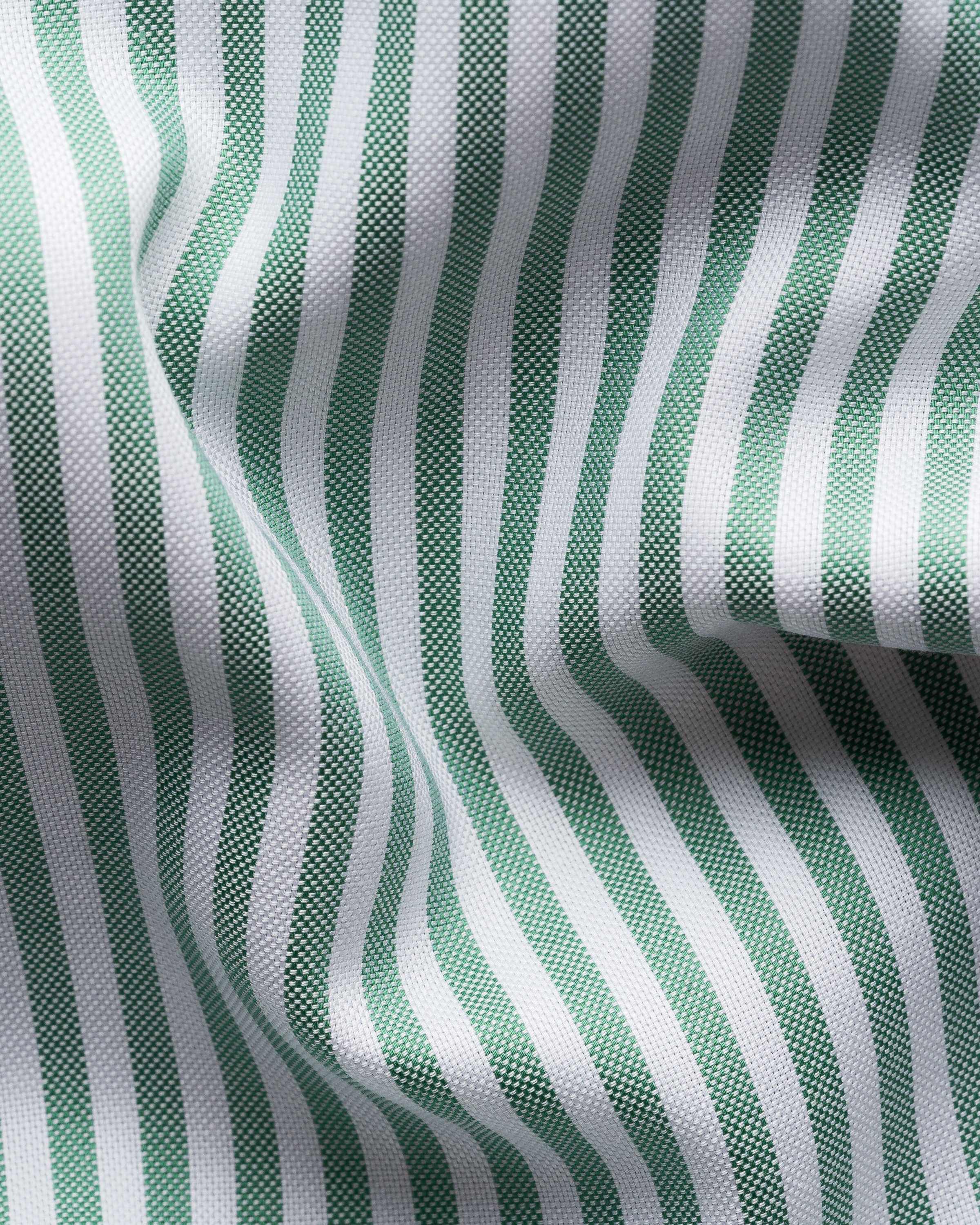 Contemporary Fit Mid green Striped Signature Oxford Shirt