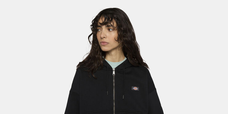 OAKPORT ZIP HOODIE W BLACK