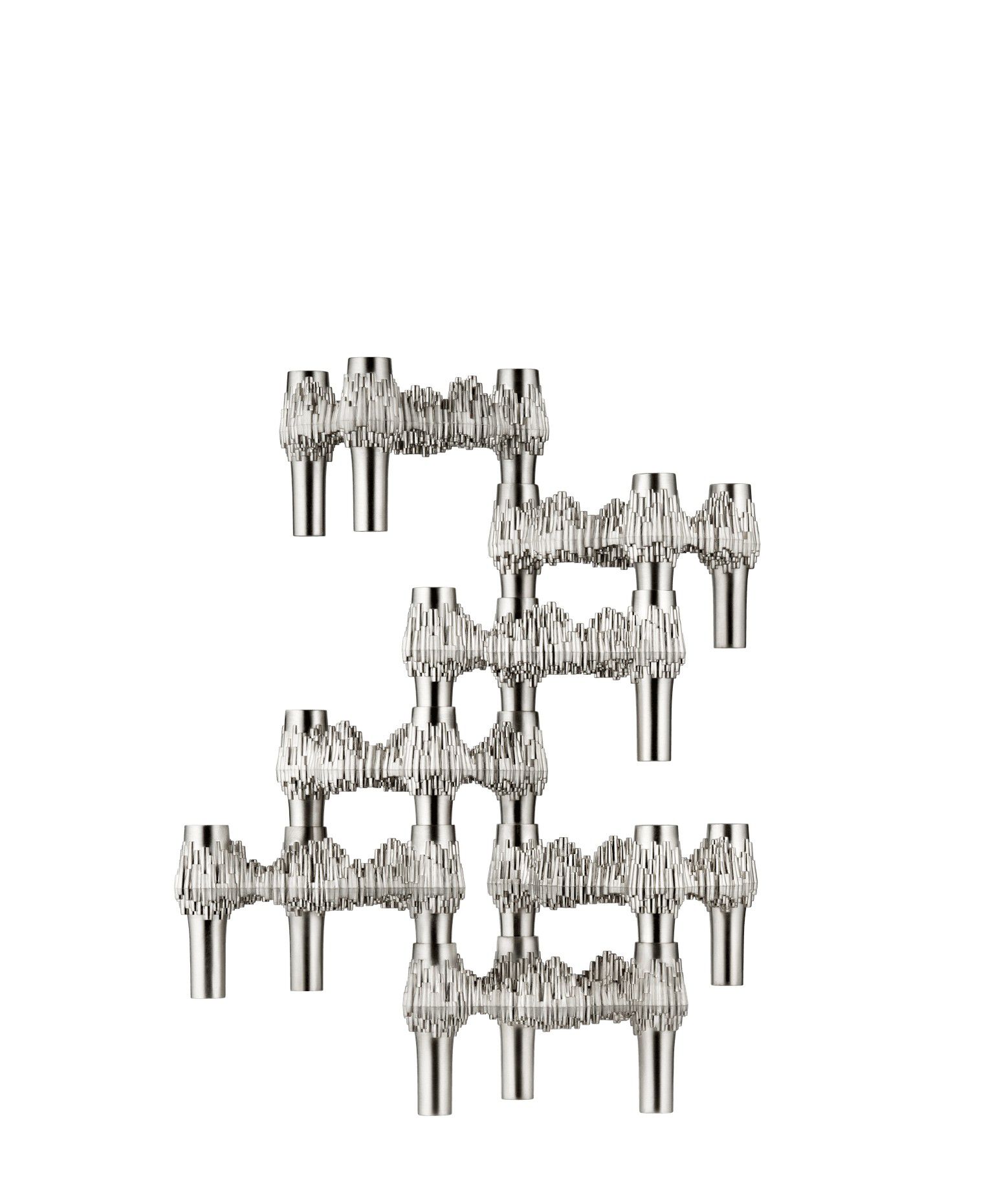 Quist candle holder - brushed chrome