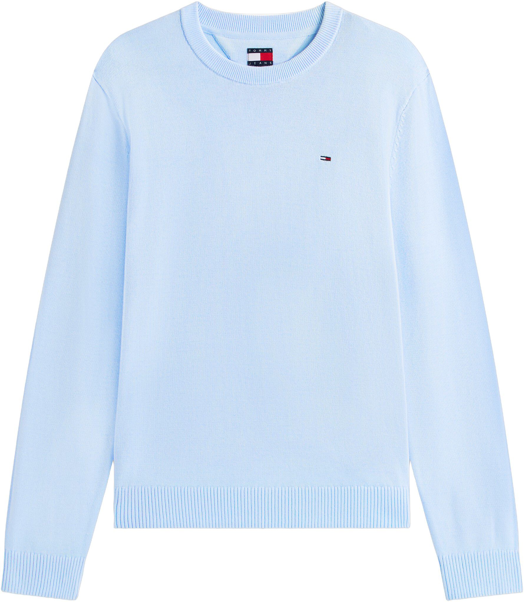 Tommy Flag Embroidery Lightweight Slim Jumper
