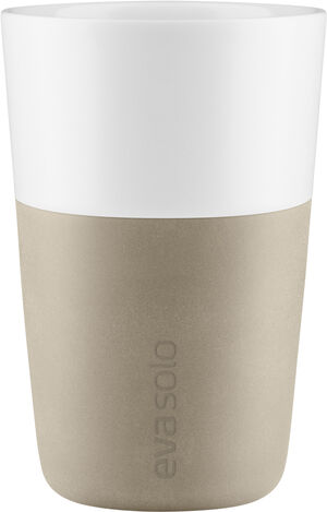 2 Cafe Latte-krus Pearl beige