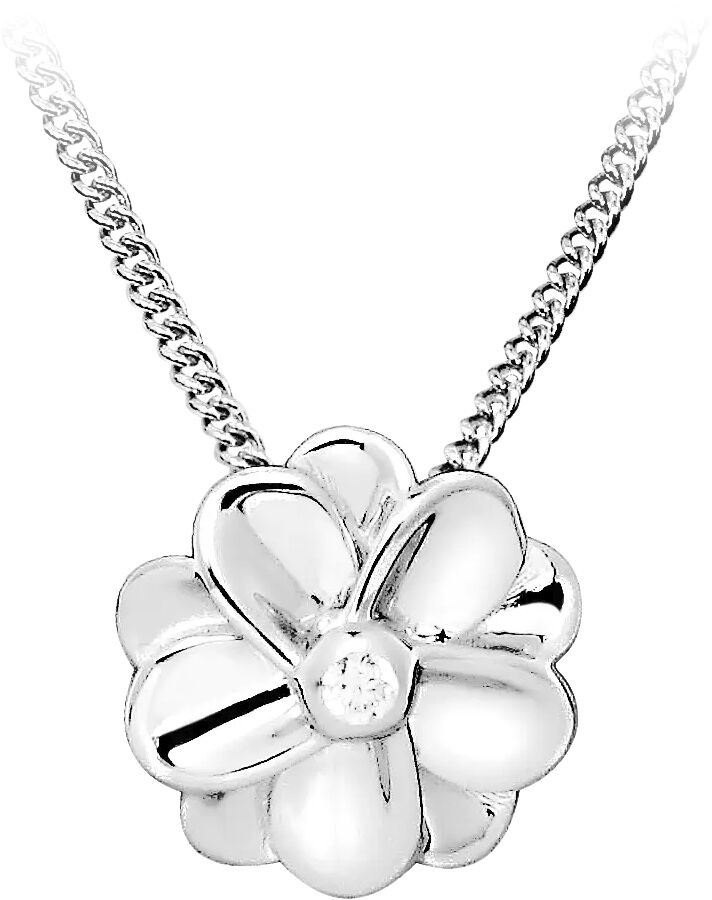 Flower halsk&aelig;de - S&oslash;lv