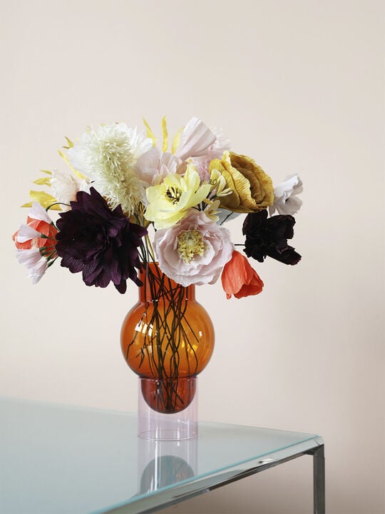 BUBBLE TUBE, LARGE, AMBER/ROSE, 90270A