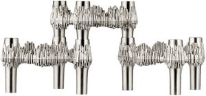 Quist candle holder set with 3 pcs - brushed chrome