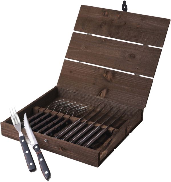 Steakbestick/grillbestick Old Farmer Classic 12 delar Trä/St