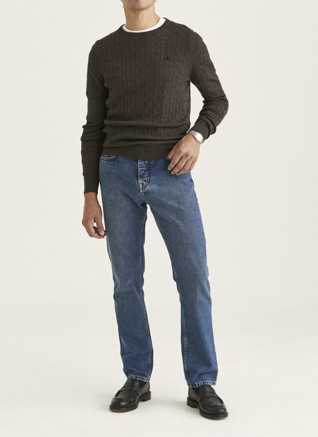 Merino Cable Oneck / 56 Blue / S