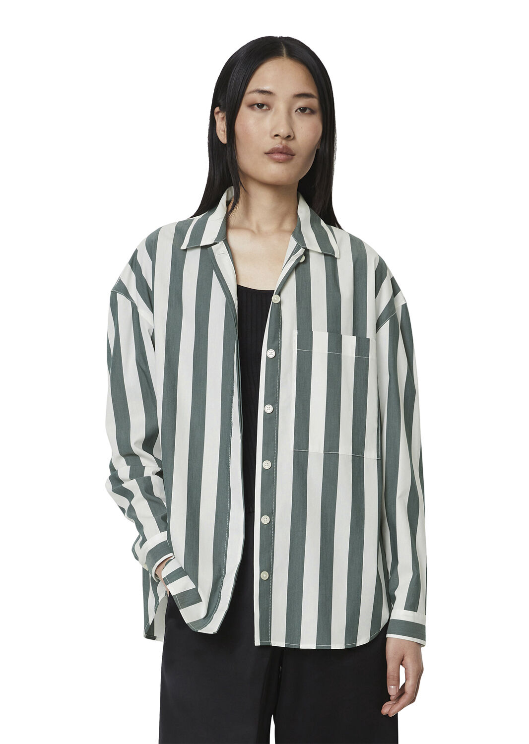 Blouse, oversized shape, kent colla