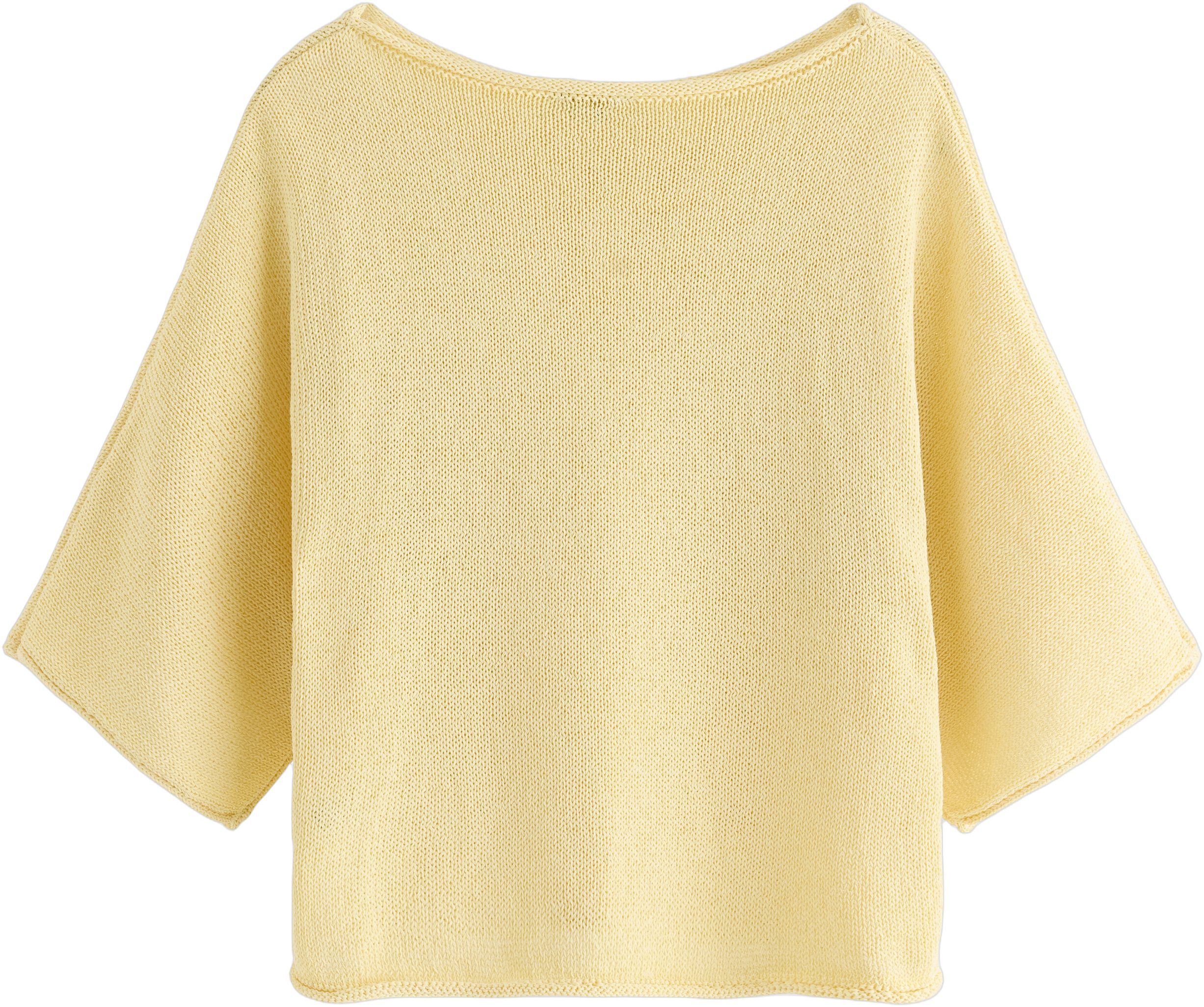 Knitted jumper with three quarter s