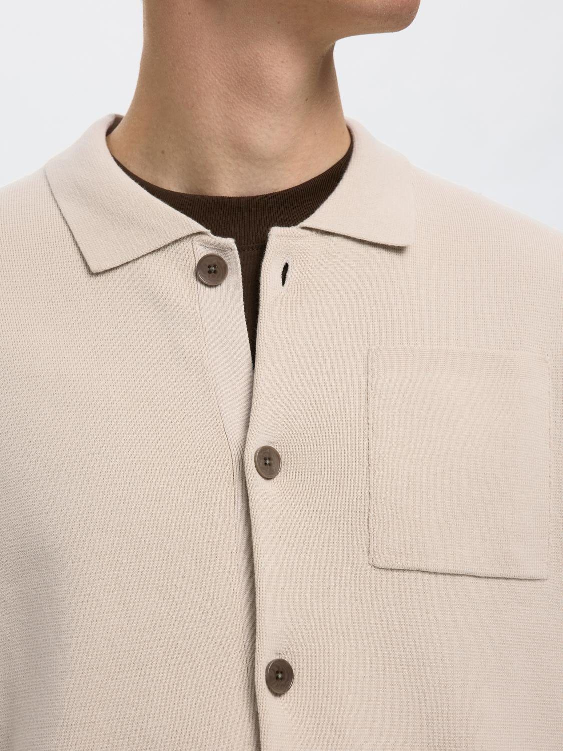 Slhmike Light Relaxed Polo Cardigan Noos