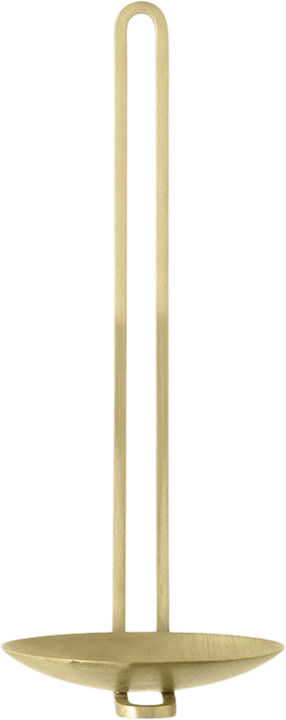Clip Candle Holder H34, Wall, Brass