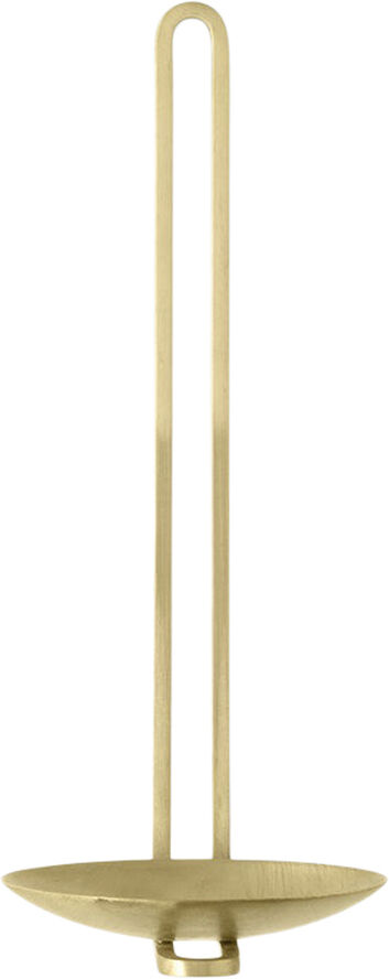 Clip Candle Holder H34, Wall, Brass
