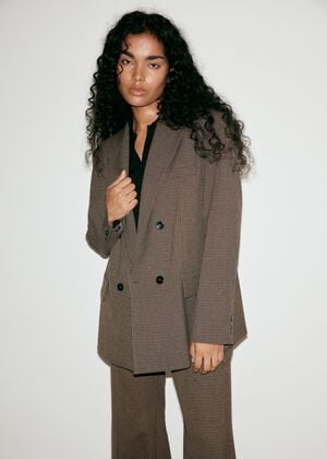 Double-breasted suit blazer