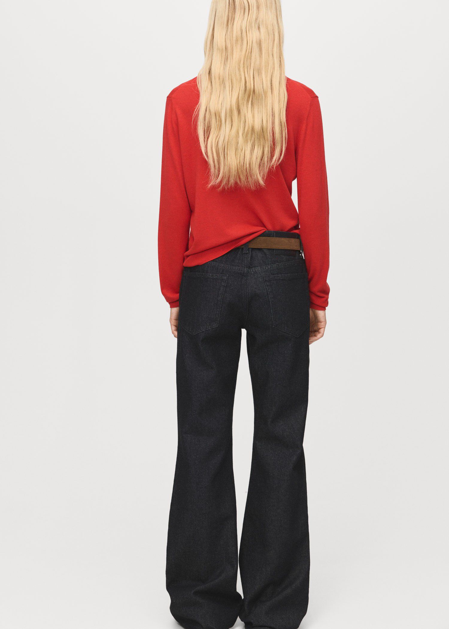 Fine-knit crew-neck sweater