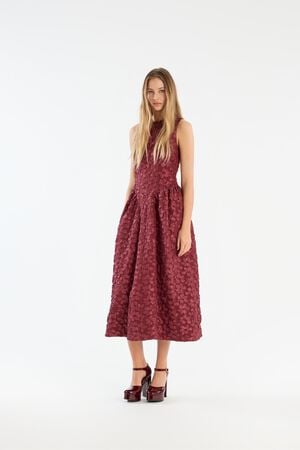 JACQUARD MIDI DRESS