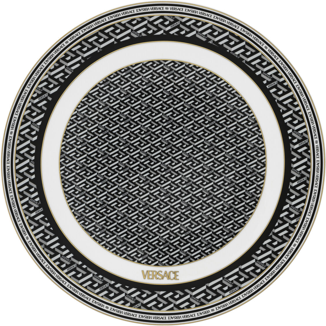 Service Plate 33cm, Signature Black, La Greca