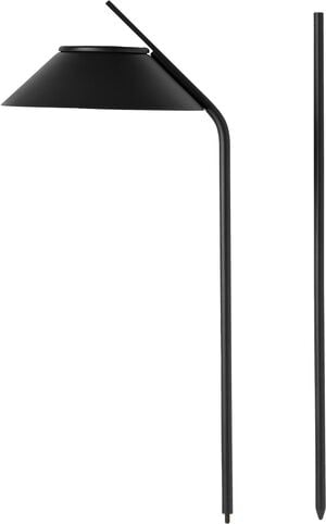 Vinkel Solcellslampa med stativ black