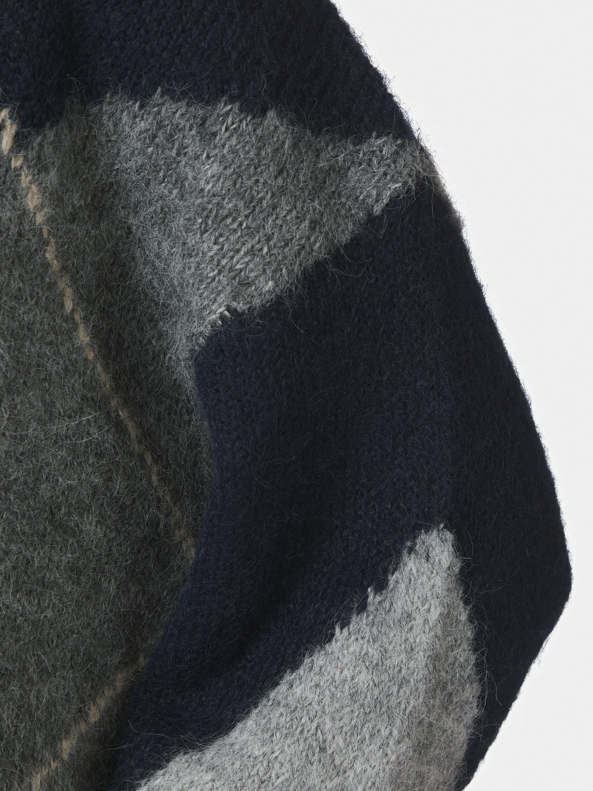 Inga Check Fluff Knit Blouse