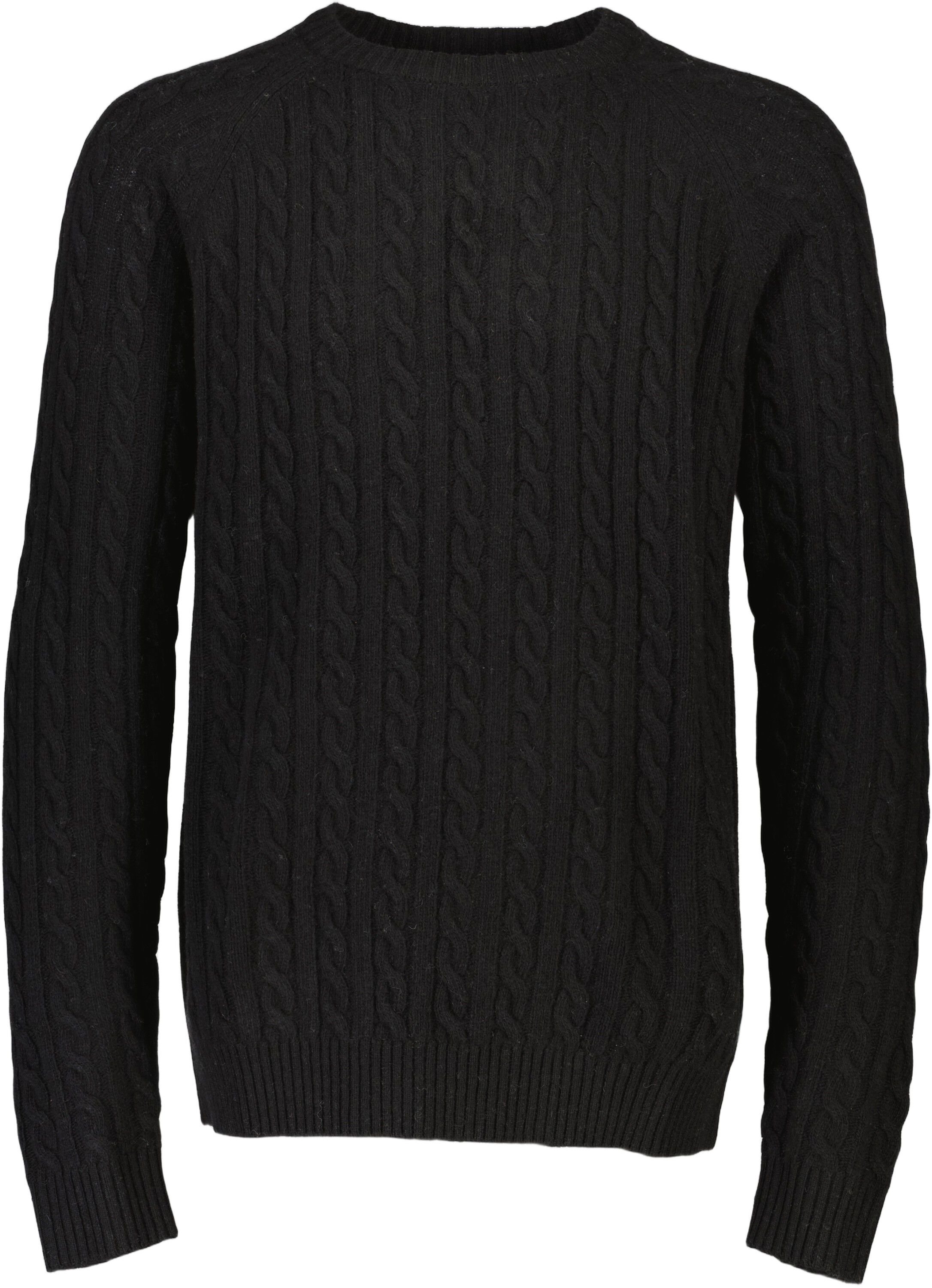 Lambswool raglan cable o-neck