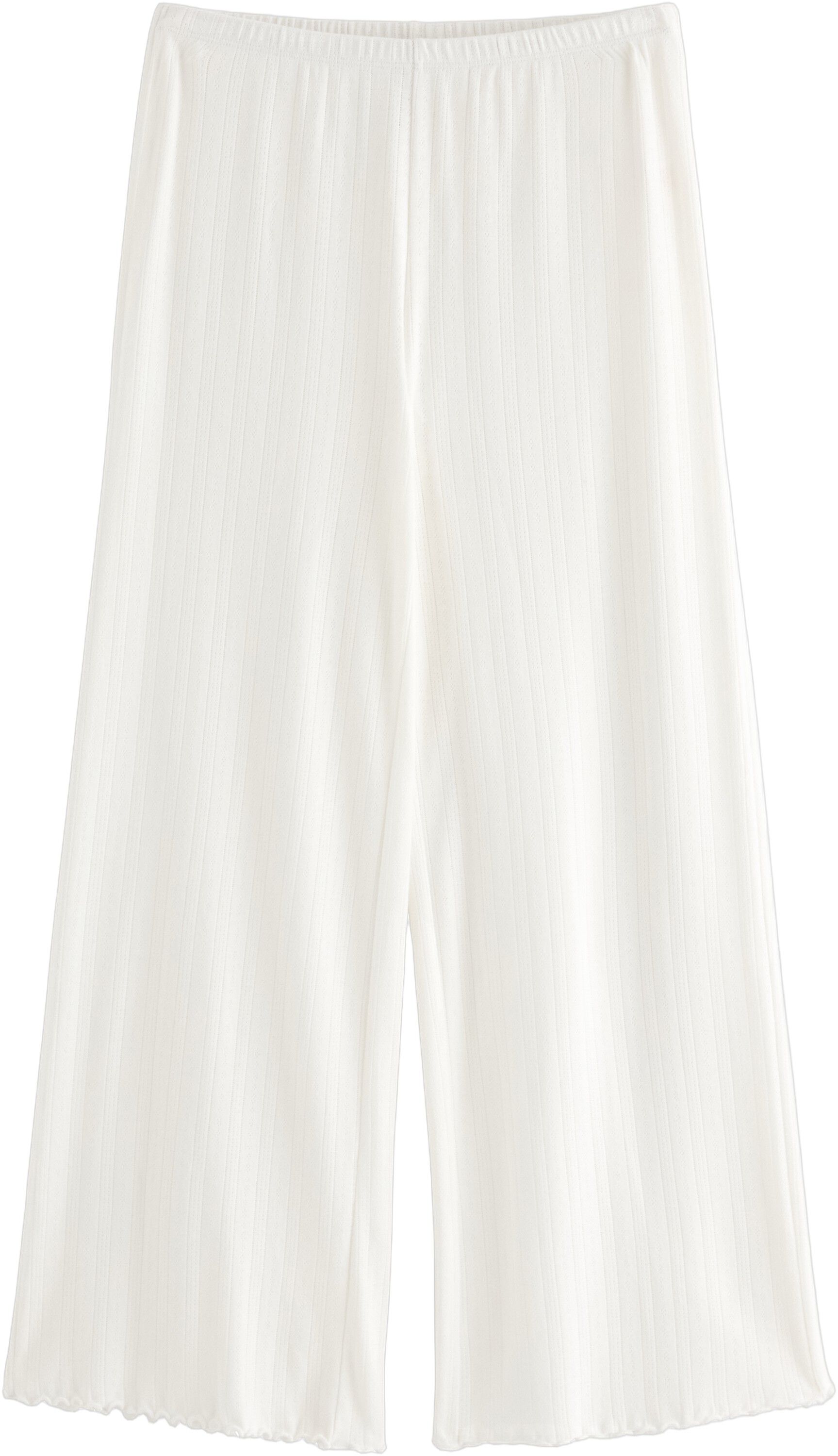 Wide pyjama trousers in pointelle w