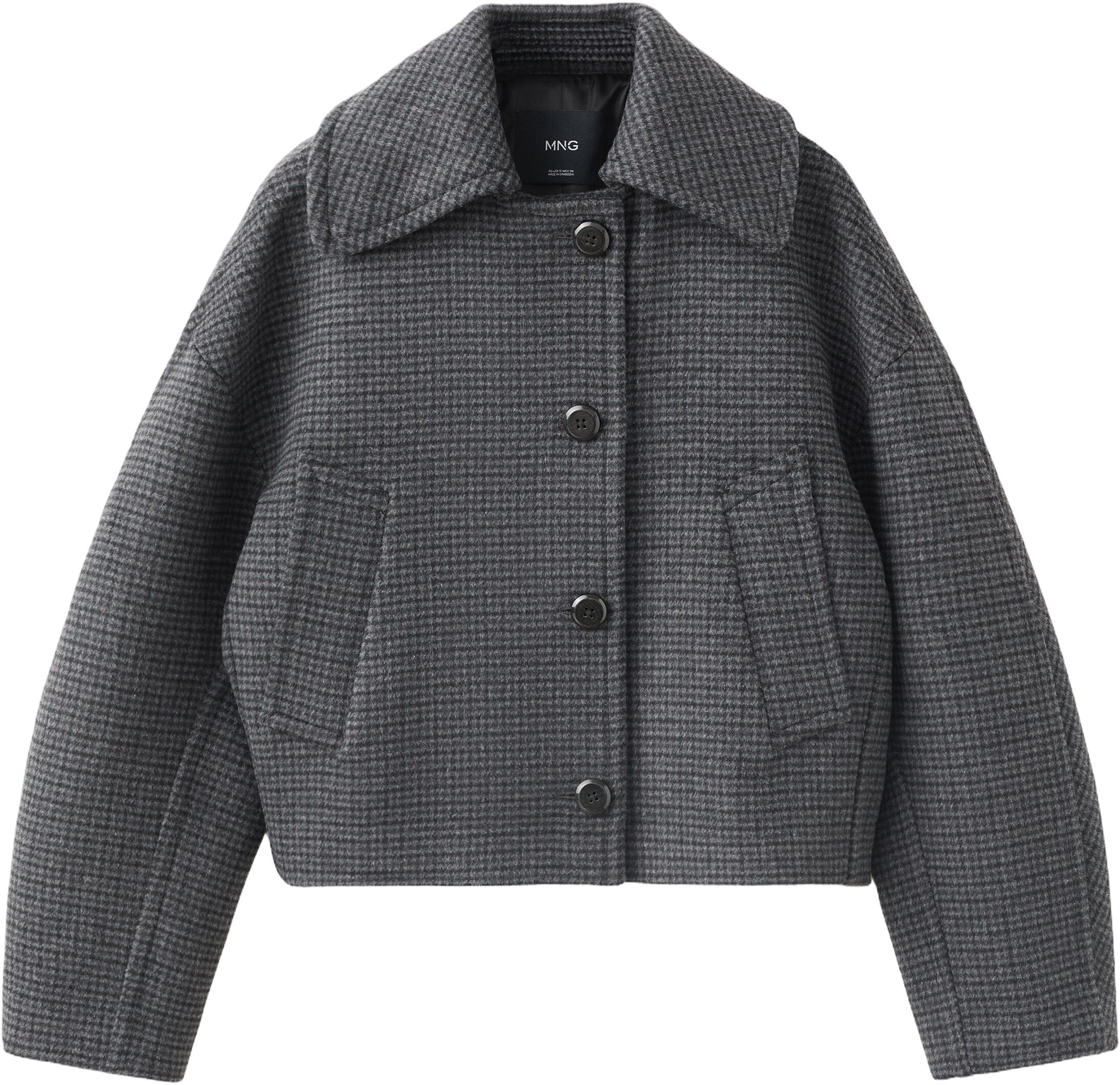 Houndstooth wool jacket