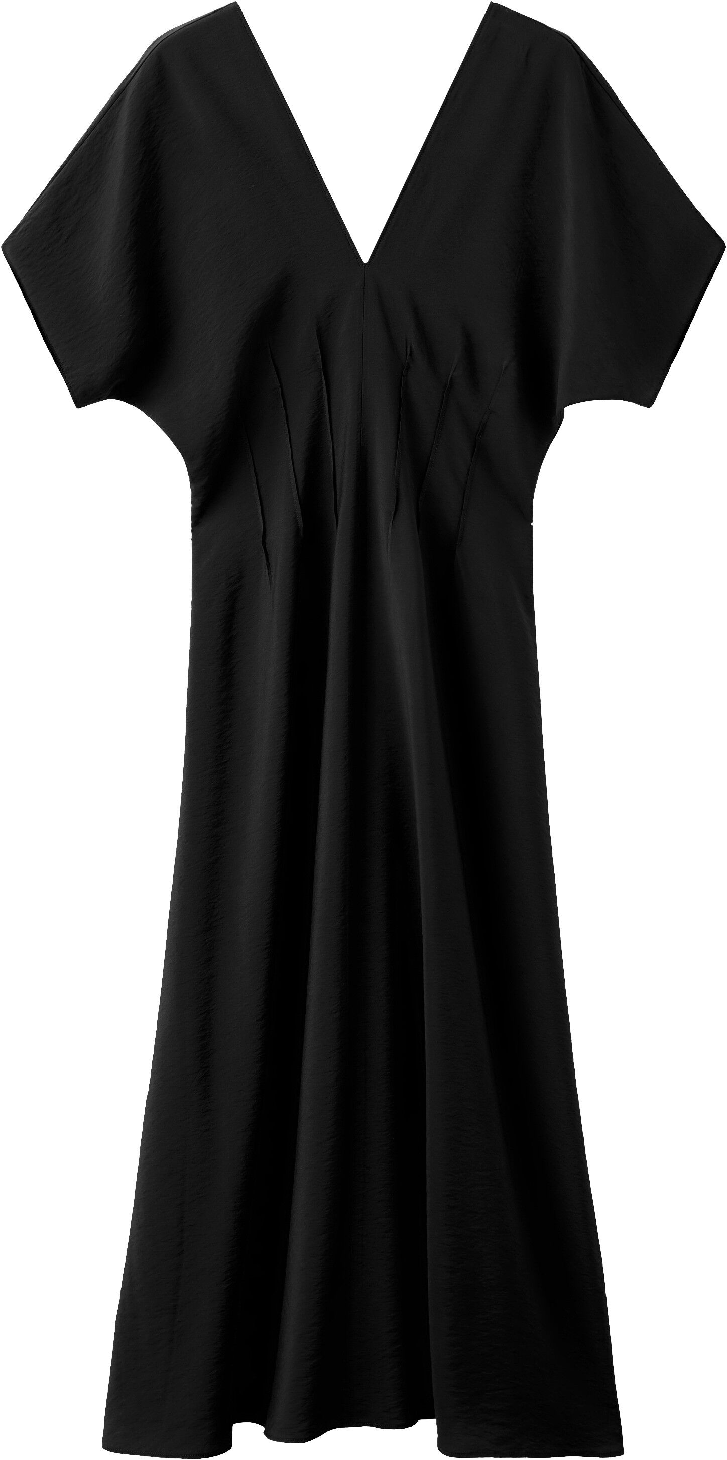 Ruched V-neck dress