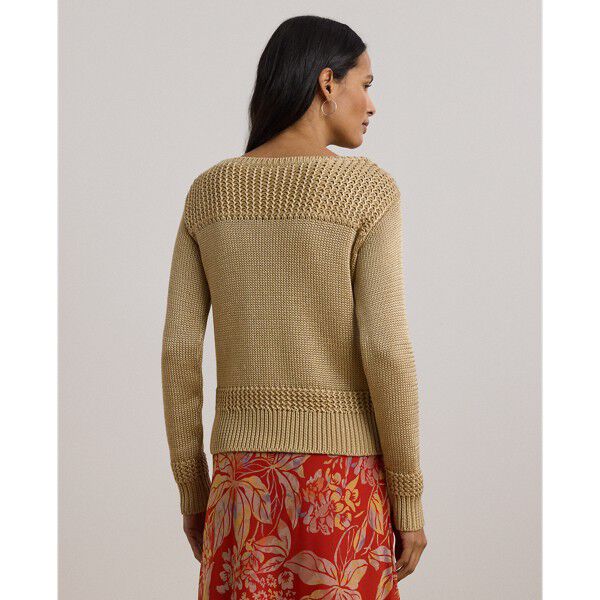 Cotton-Blend Boatneck Sweater