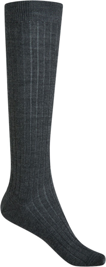 100% ribbed wool high socks