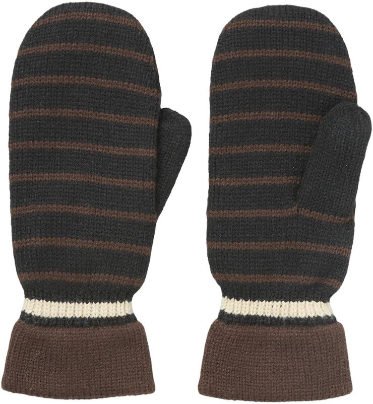 Thin Striped Emerald Mittens