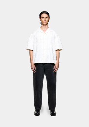JACQUARD FRINGE VACATION SHIRT