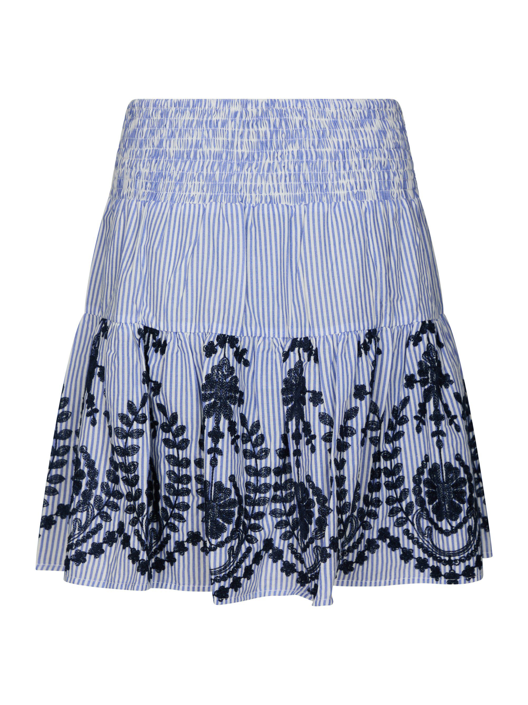 Tarrow Stripe Embroidery Skirt