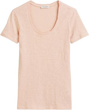 T-shirt, deep round neck twisted