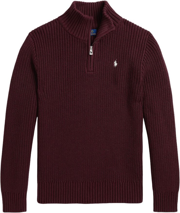 Cotton Quarter-Zip Sweater