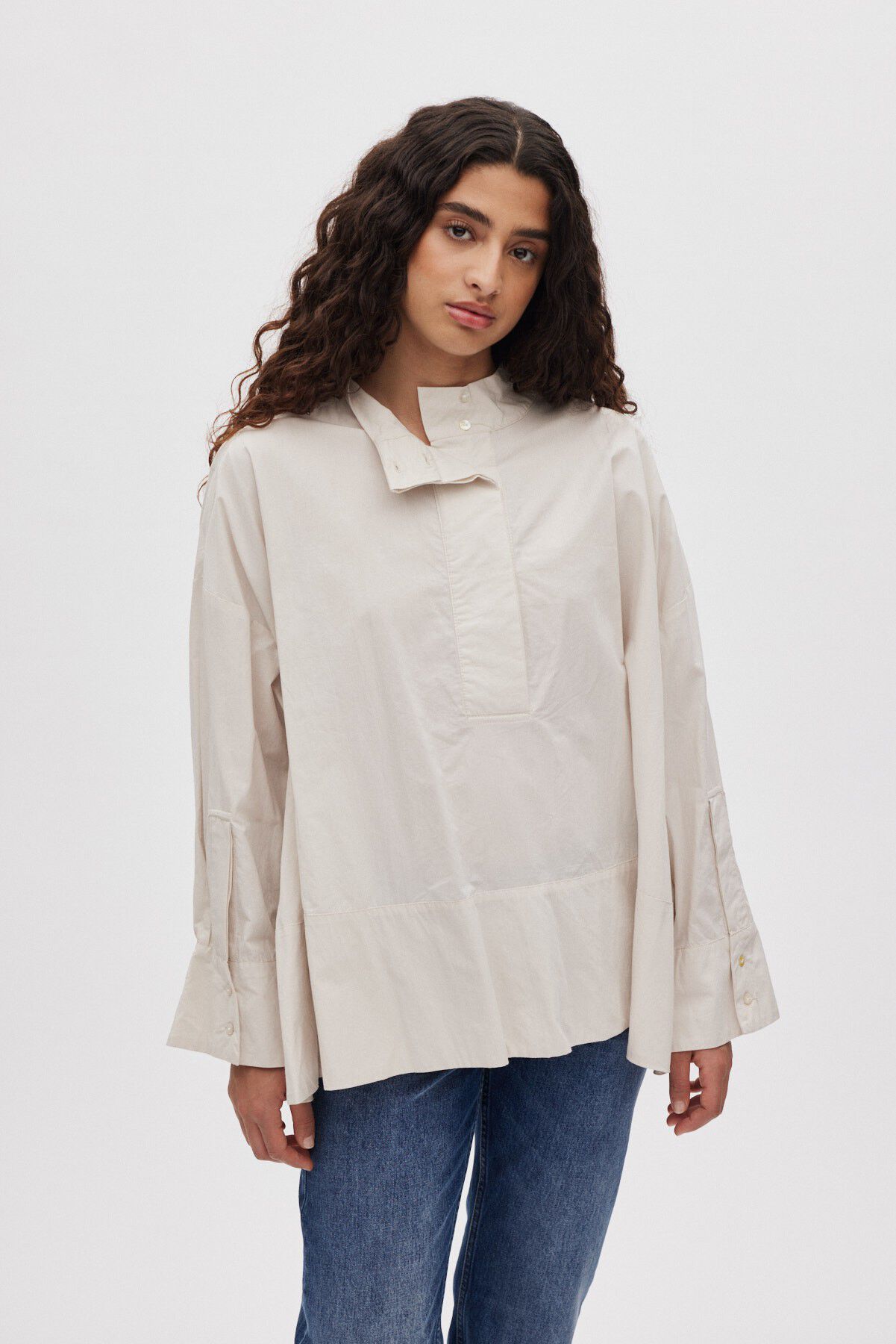 Poplin flared shirt - Smea